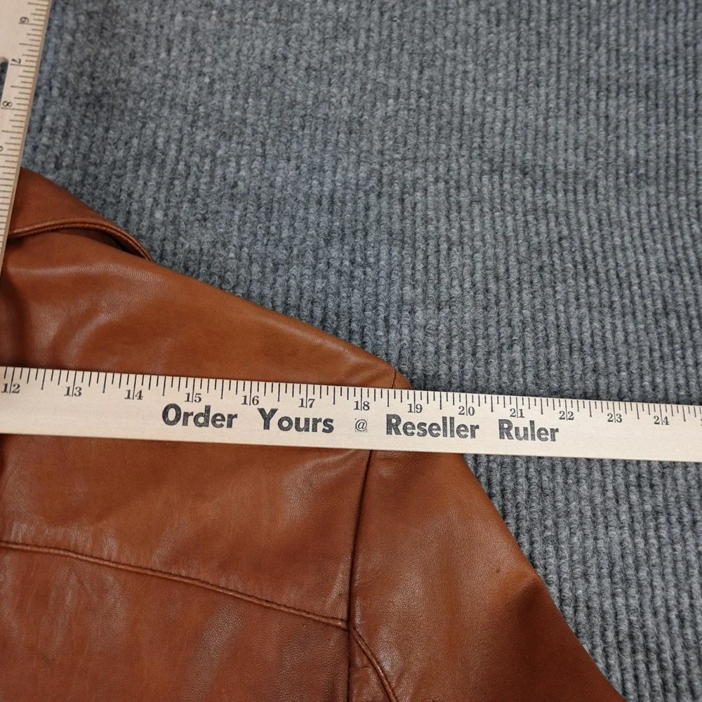 Vintage Remy Blazer Mens 42 Brown Leather Sport Coat 2 Button Jacket Butter Soft